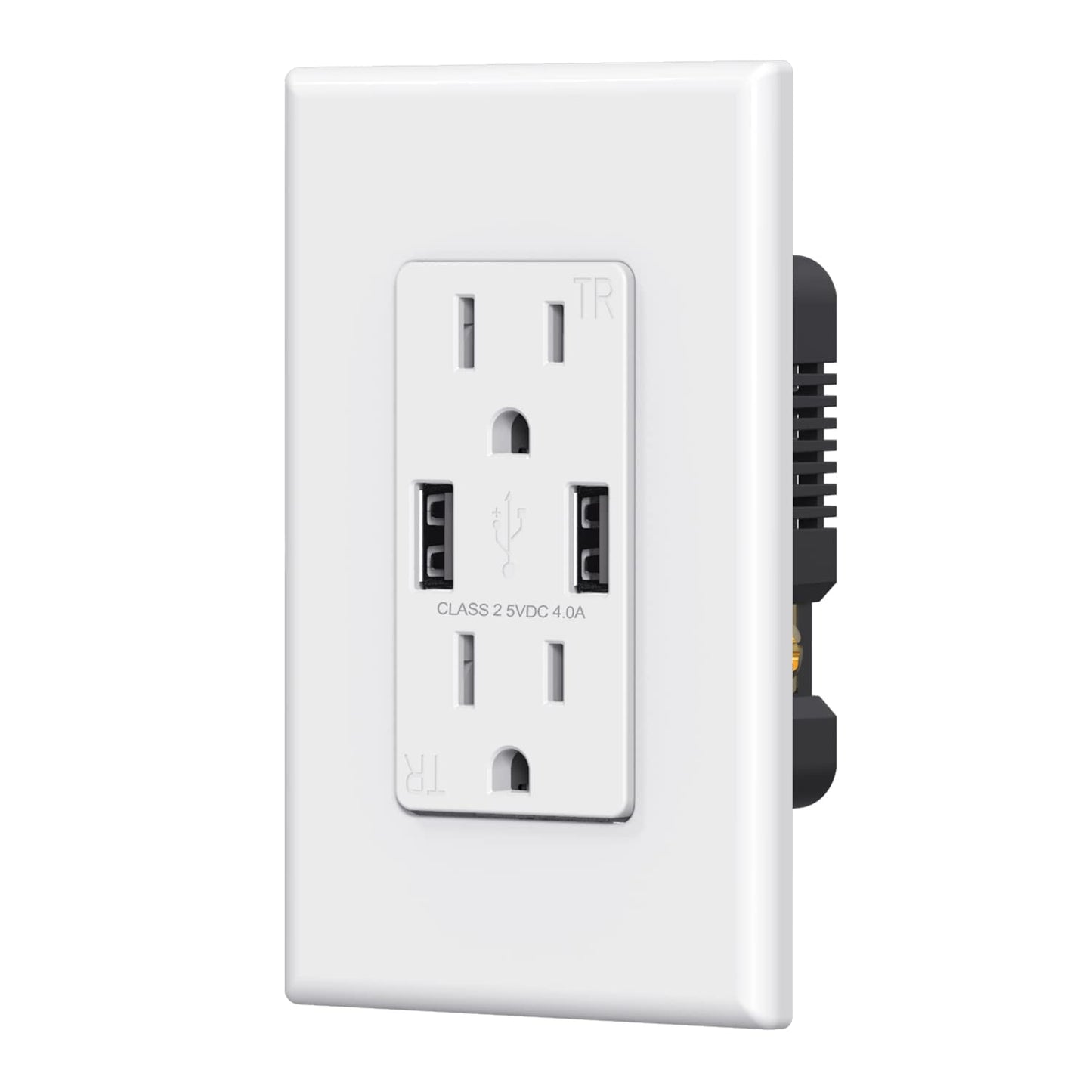 Dual Type A USB Wall Outlet